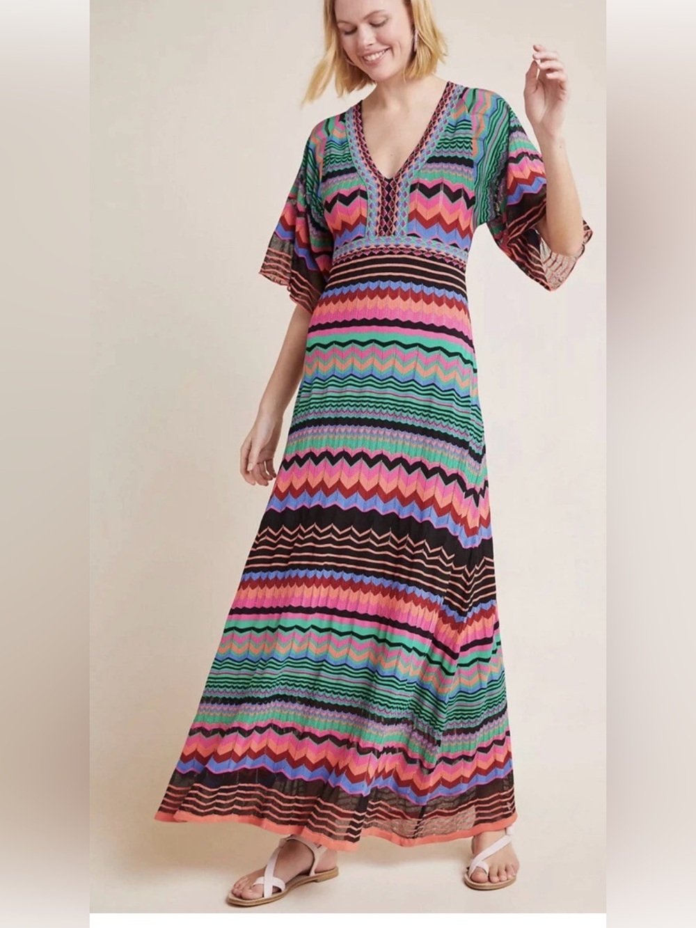 Anthropologie Aldo Martins Contrera Knit Maxi Dress Size XS